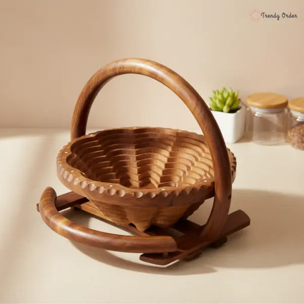 Wooden Foldable Fruit Basket