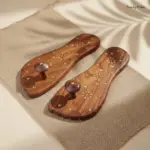Foot Shaped Wooden Khadau