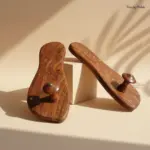 Foot Shaped Wooden Khadau