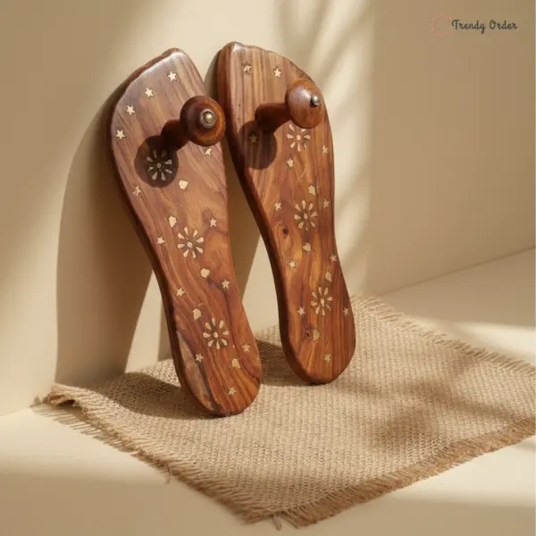 Foot Shaped Wooden Khadau