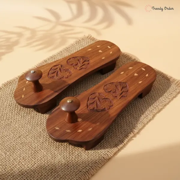 Wooden Khadau Charan Paduka