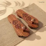 Wooden Khadau Charan Paduka