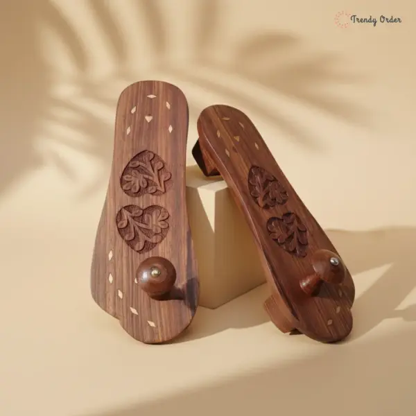 Wooden Khadau Charan Paduka