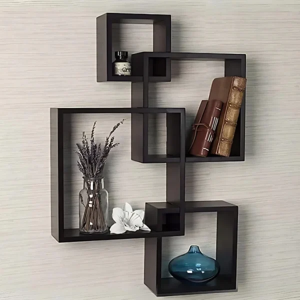 Wooden Black Wall Shelves Wooden Black Wall Shelves