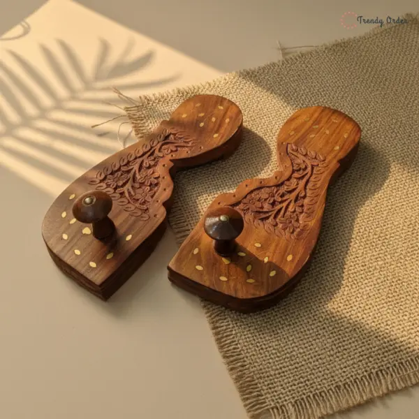 Wooden Khadau Chappal Charan Paduka Wooden Khadau Chappal Charan Paduka