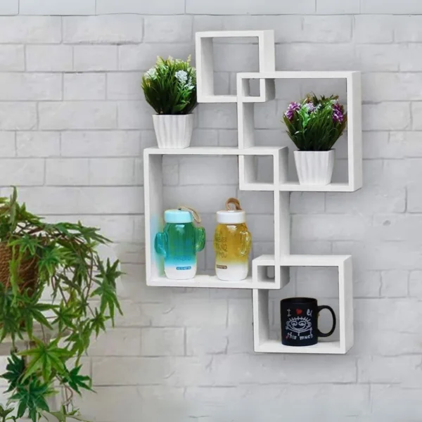 Wooden White Wall Shelves