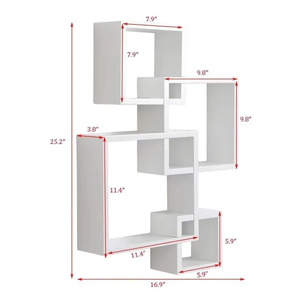 Wooden White Wall Shelves