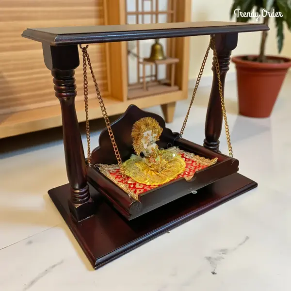 Wooden Laddu Gopal Jhula