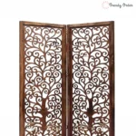 Art Deco 2-Panel Room Divider with Tree Design Pattern