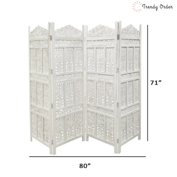 Victorian Carved Room Partition with Floral Filigree Design