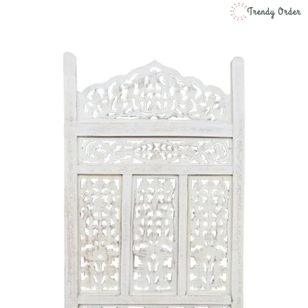 Victorian Carved Room Partition with Floral Filigree Design