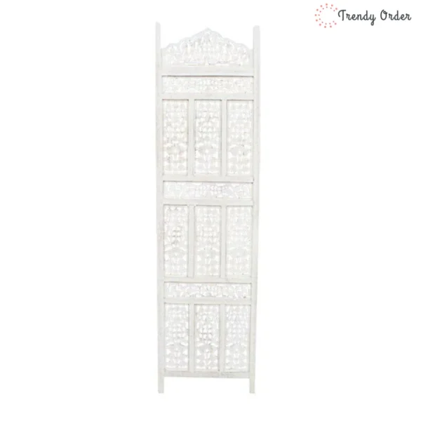 Victorian Carved Room Partition with Floral Filigree Design