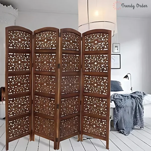 Moroccan Arch Room Partition with Hand-Buffed Antique Finish Moroccan Arch Room Partition with Hand-Buffed Antique Finish