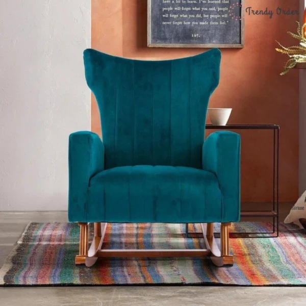 Trendy Order Plush Channel-Back Rocking Chair