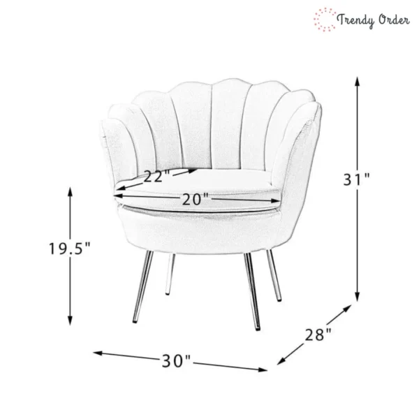 Petal Barrel Lounge Chair Modern Accent Chair