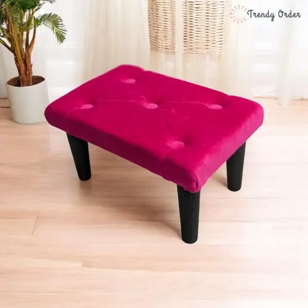 Pink Tufted Footstool Pink Tufted Footstool