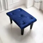Navy Blue Tufted Ottoman