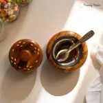 Wooden Storage Pot with Steel Liner
