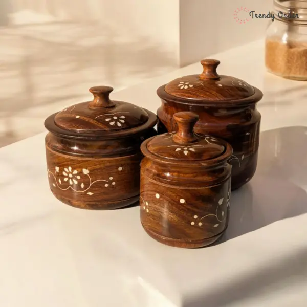 Wooden Multipupose Storage Jar Wooden Multipupose Storage Jar