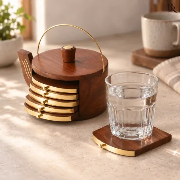 Wooden Coaster Set