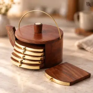 Wooden Coaster Set