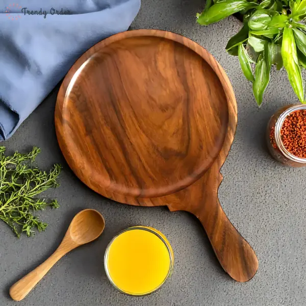 Wooden Pizza Serving Platter with Handle Wooden Pizza Serving Platter with Handle
