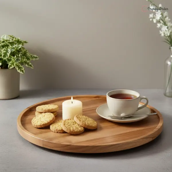 Round Wooden Serving Platter Round Wooden Serving Platter