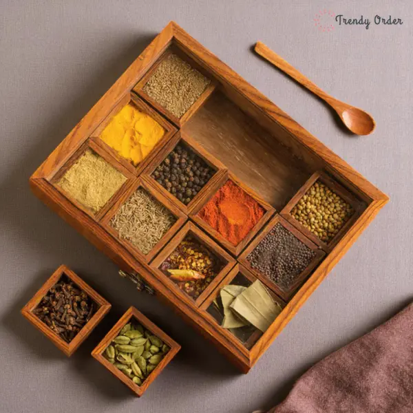 Wooden Spice Box Wooden Spice Box