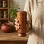 Vijaysar Glass Wooden Tumbler