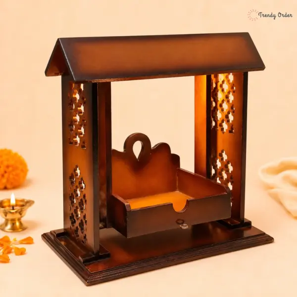 Laddu Gopal Wooden Jhula