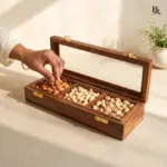 Wood Dry Fruit Box 3 Compartments